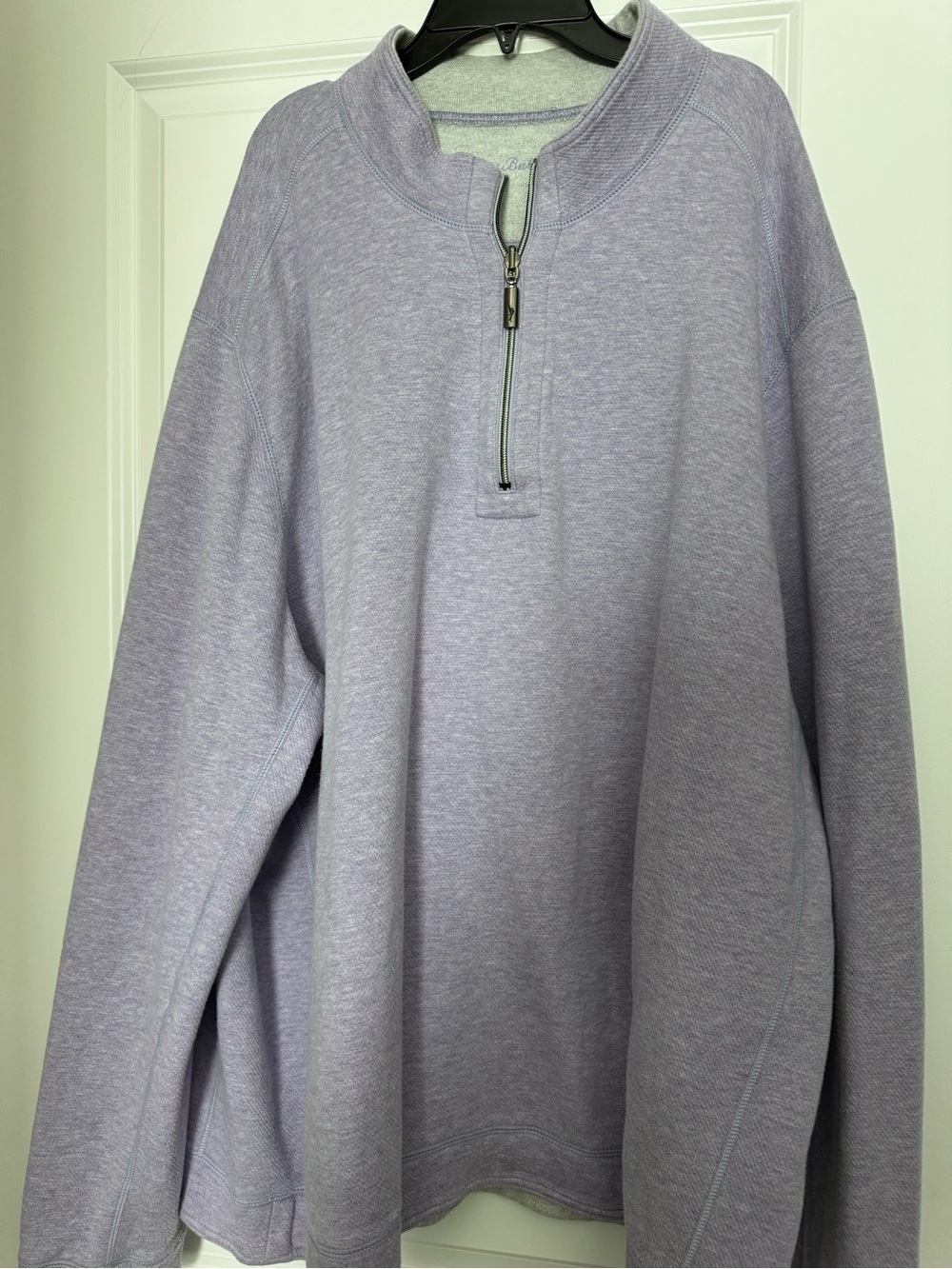 Tommy Bahama reversible Men's Lavender Half-Zip Sweater